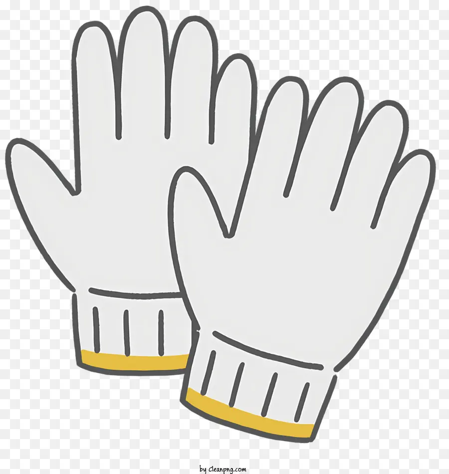 Guantes De Cuero Blanco，Guantes Sin Dedos PNG