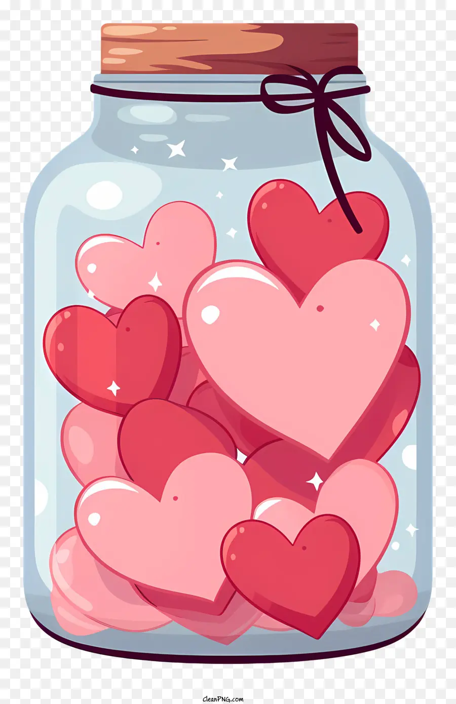 Tarro De Cristal Con Corazón，Corazones En Tarro PNG