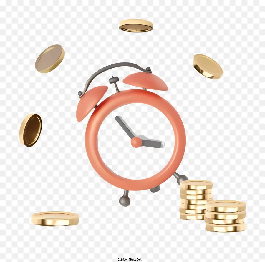 Avión，Reloj Y Monedas PNG