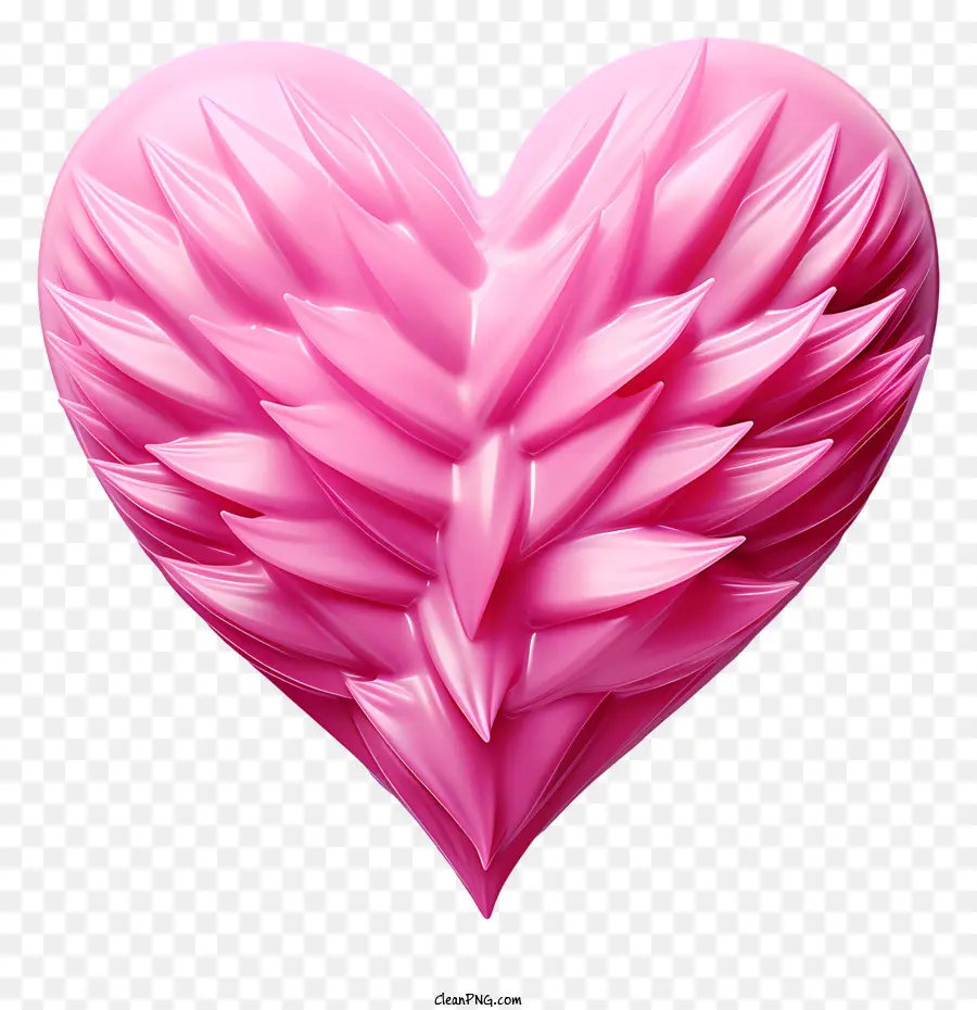 Corazón，Las Hojas De Color Rosa PNG