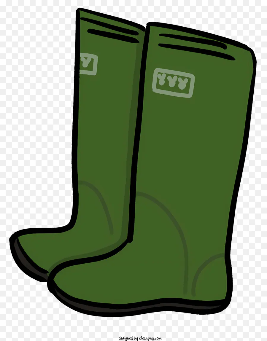 Botas De Goma Verde，Logotipo En Botas PNG