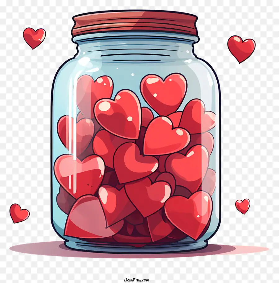 Jarra De Albañil Con Corazón，Frasco De Vidrio PNG