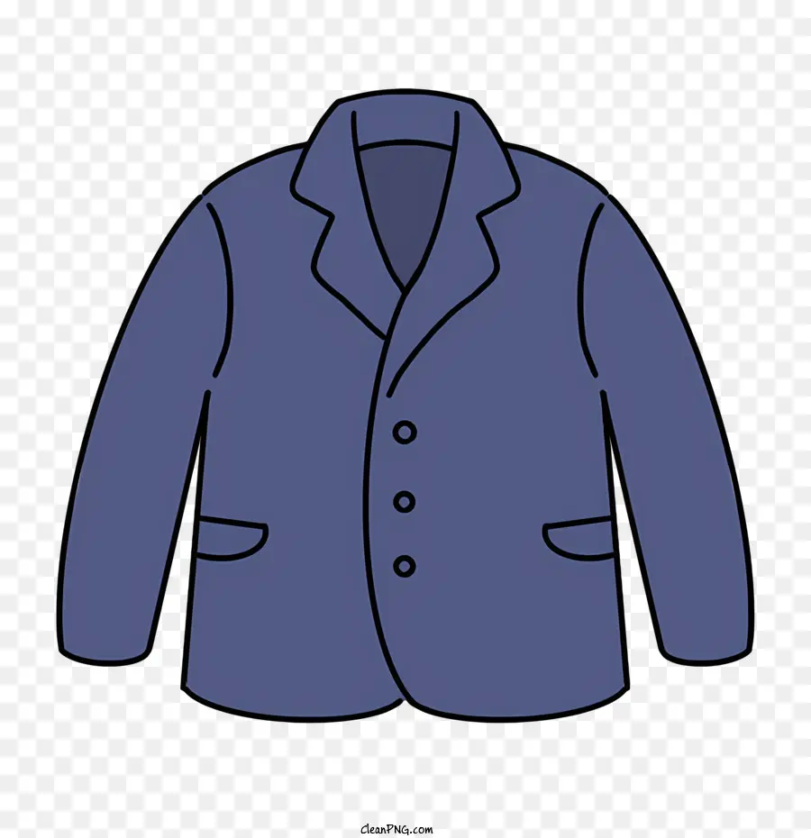 Blazer Azul，Blazer Con Collar PNG