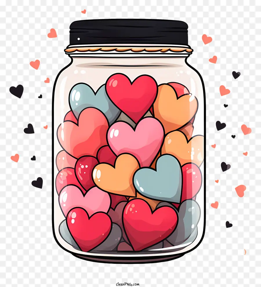 Jarra De Albañil Con Corazón，Frasco De Vidrio PNG