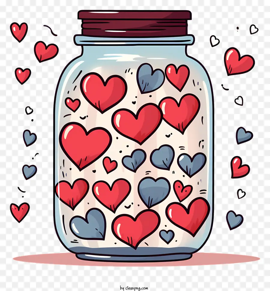 Jarra De Albañil Con Corazón，Frasco De Vidrio PNG