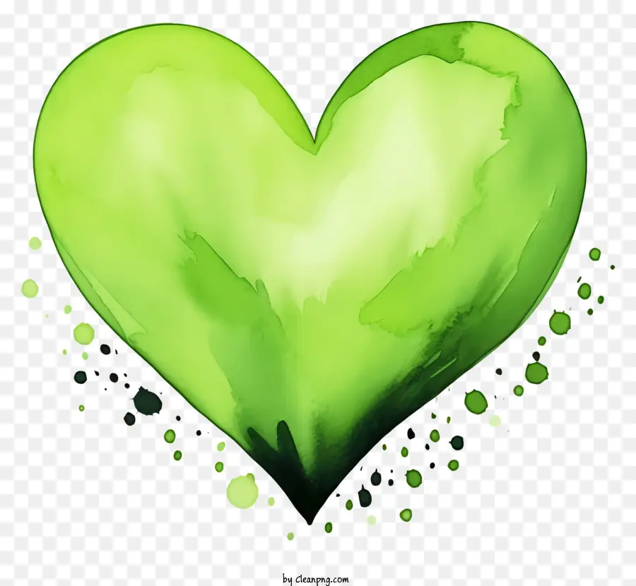 Corazón，Corazón Verde PNG