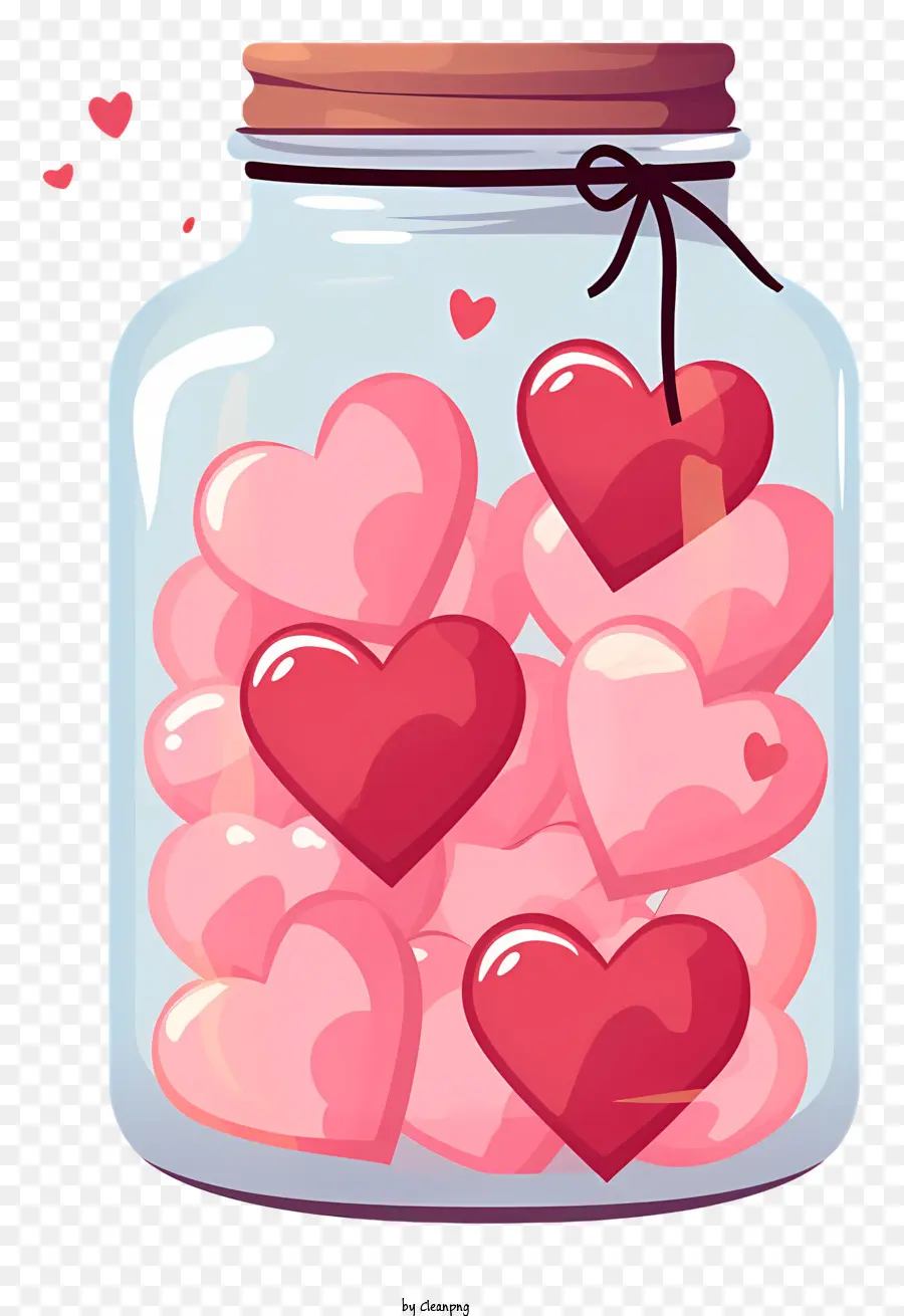 Jarra De Albañil Con Corazón，Corazones Pink PNG