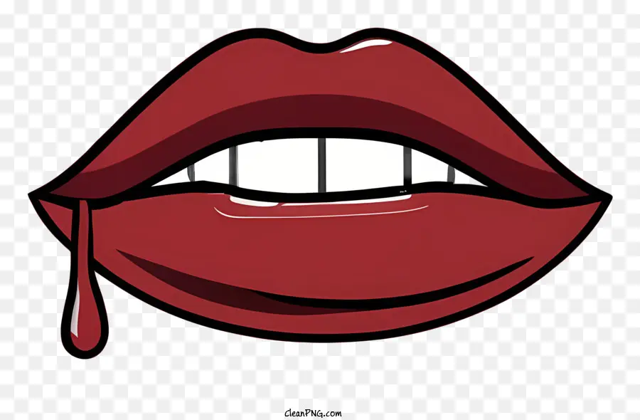 Dibujos Animados，Labios Rojos PNG