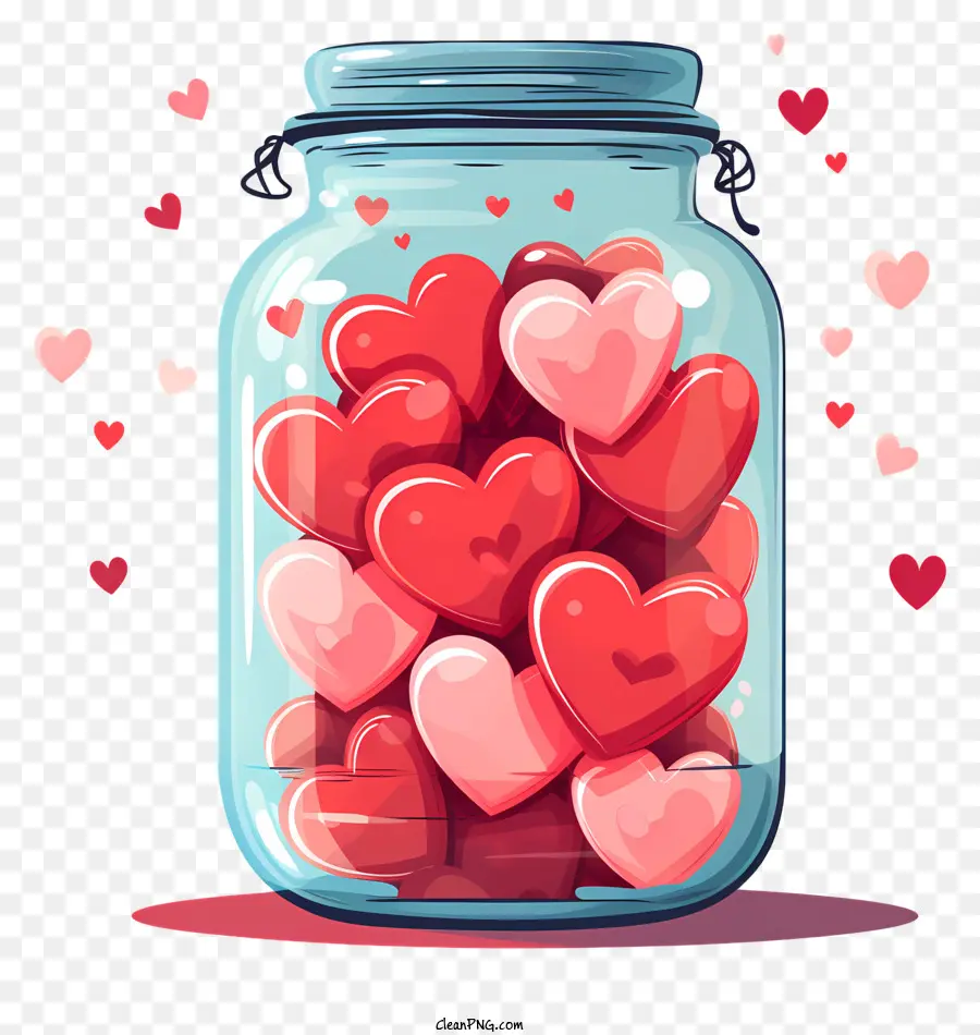 Jarra De Albañil Con Corazón，Jarra De Vidrio Transparente PNG