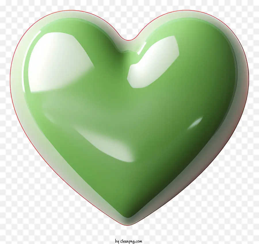 Corazón，Objeto Verde En Forma De Corazón PNG