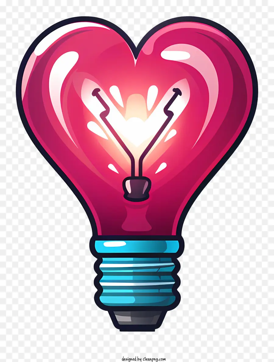 Bombilla Con Corazón，Rosa De La Luz De La Bombilla PNG