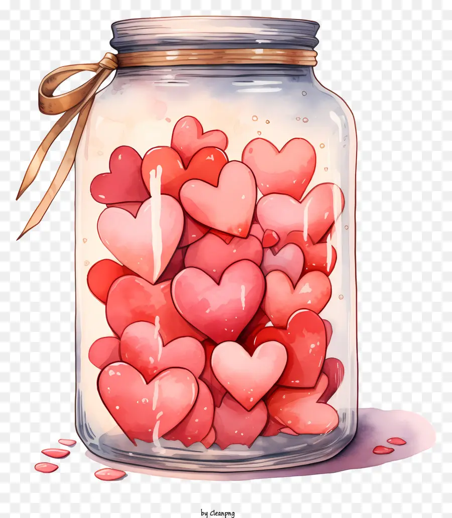 Jarra De Albañil Con Corazón，Frasco De Vidrio PNG