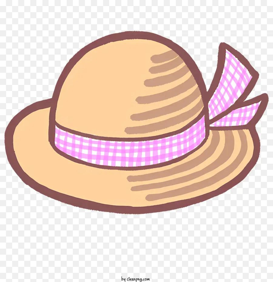 Womans Sombrero，Sombrero A Cuadros Rosa PNG