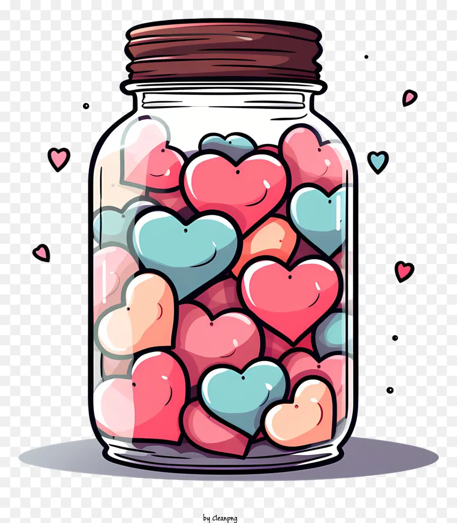 Jarra De Albañil Con Corazón，Frasco De Vidrio PNG