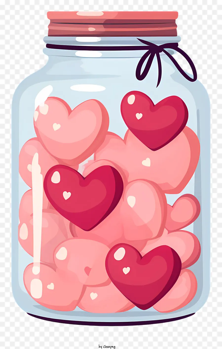 Jarra De Albañil Con Corazón，Corazones Pink PNG