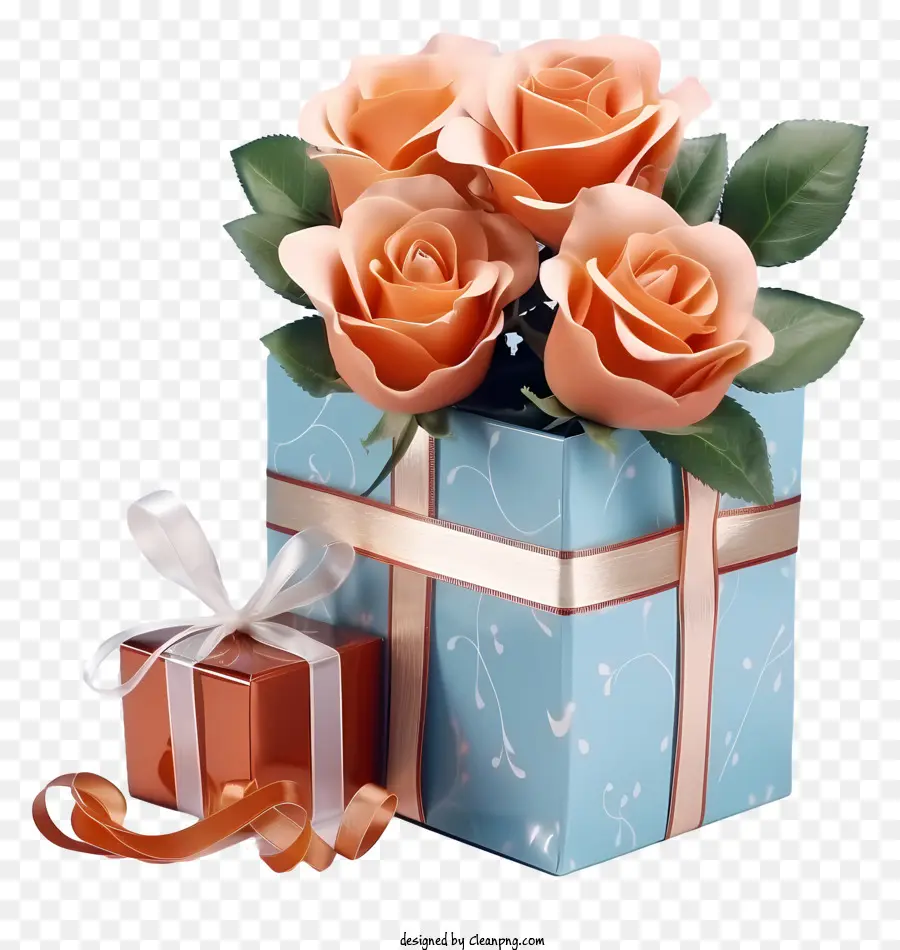 Caja De Regalo，Las Rosas PNG