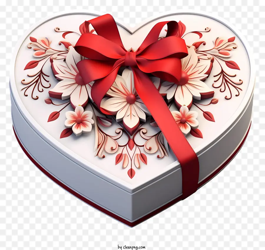 Caja De Regalo，Caja De Regalo En Forma De Corazón Rojo PNG