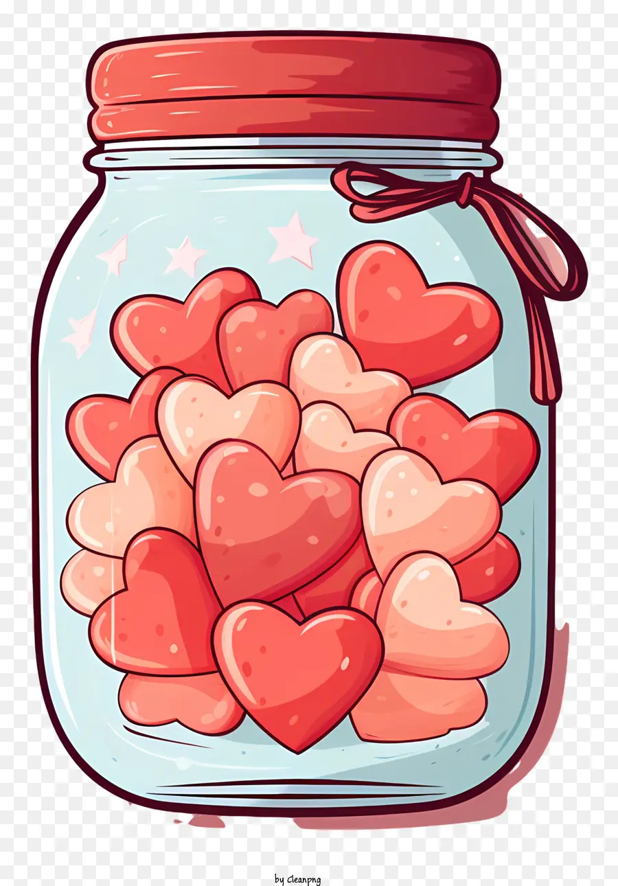 Jar Mason，Caramelo De La Forma Del Corazón PNG