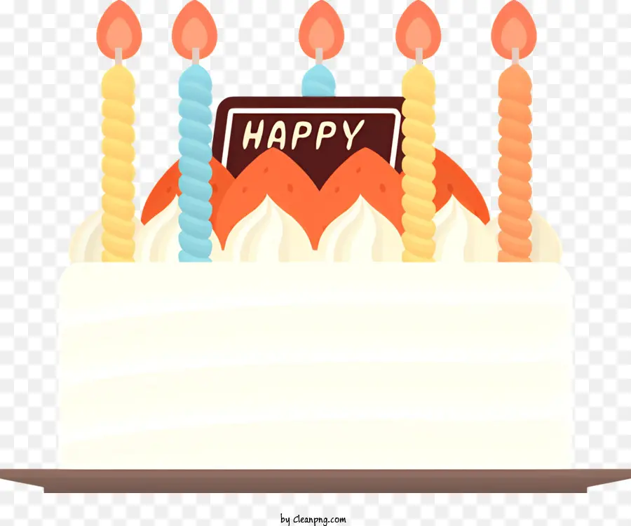 Pastel De Cumpleaños，Velas De Pastel PNG