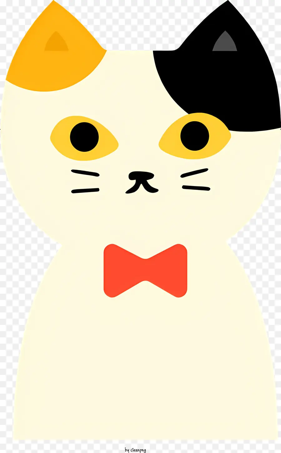 Gato De Dibujos Animados，Corbata De Lazo Rojo PNG