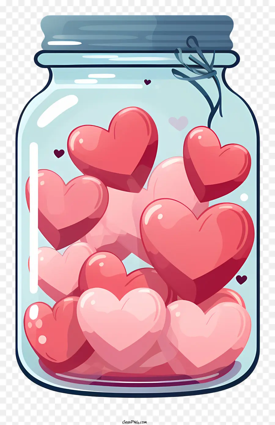 Jar Mason，Corazones Rojos PNG