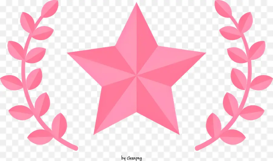 Icono，Estrella Rosa PNG