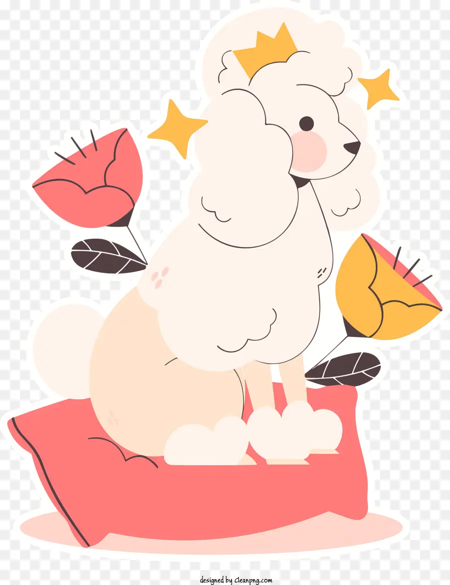 Dibujos Animados De Perro De Aguas，Caniche Blanco PNG