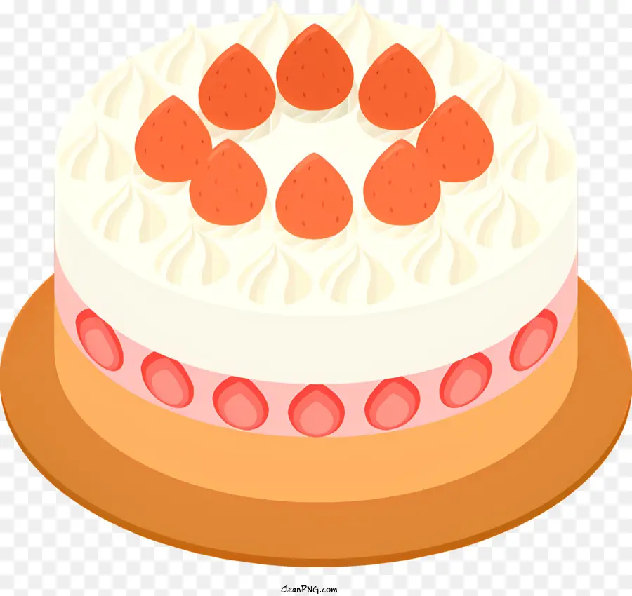 Pastel，Fresas PNG