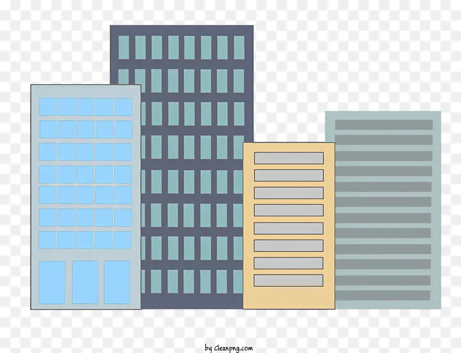 Los Edificios Altos，Concreto Y Vidrio PNG