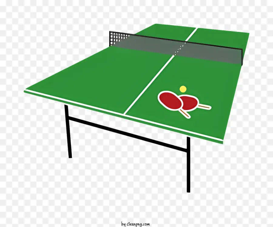 Mesa De Ping Pong，Paletas Rojas Y Blancas PNG