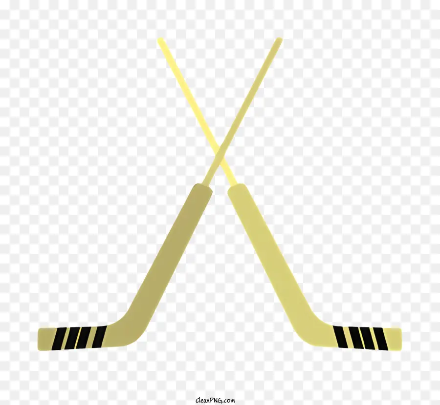 Palo De Hockey De Oro，Palitos De Hockey Cruzados PNG