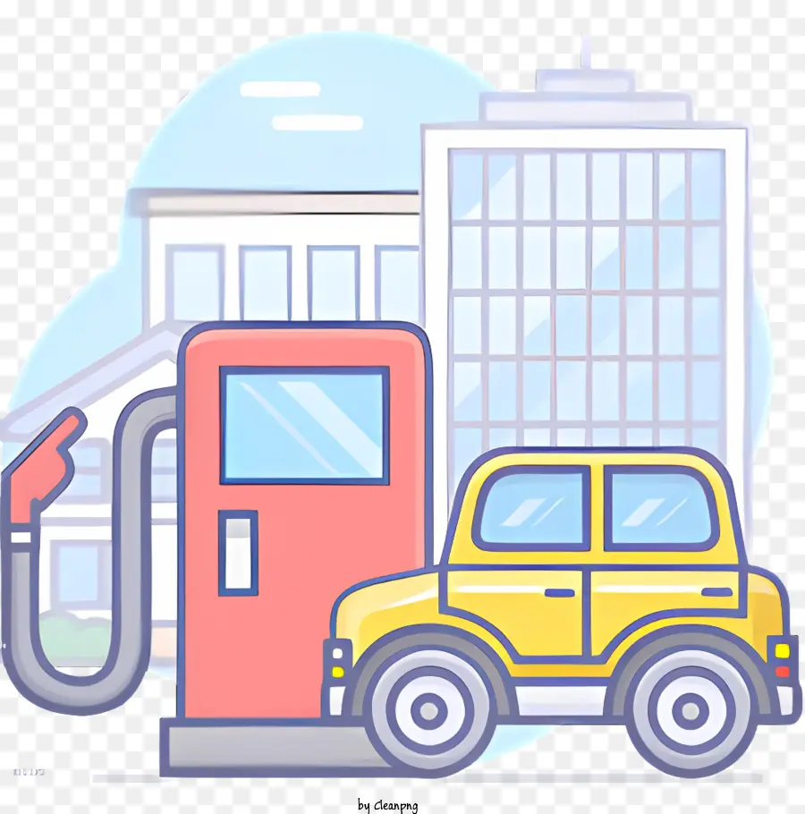 Gasolinera，Coche PNG