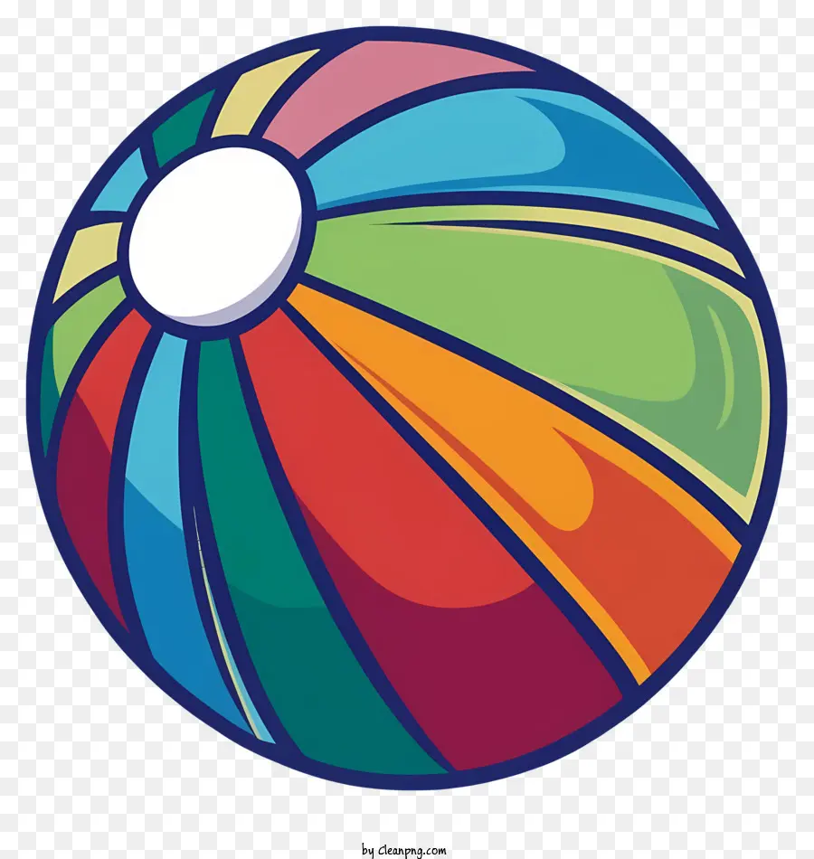 Dibujos Animados，Pelota De Playa Colorida PNG