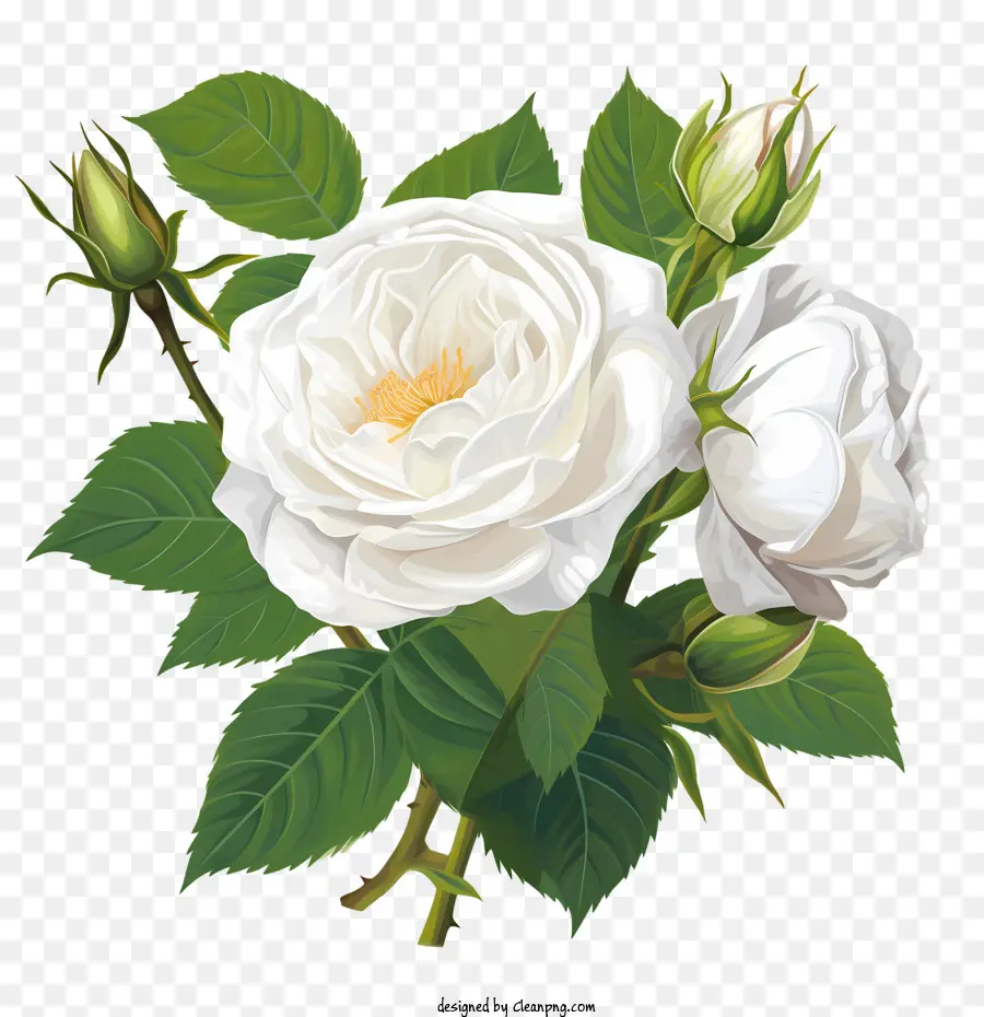 Flor De Rosa Blanca，Las Rosas Blancas PNG