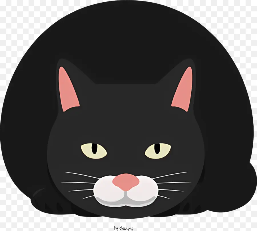 Gato Negro，Gato Con Ojos Abiertos PNG