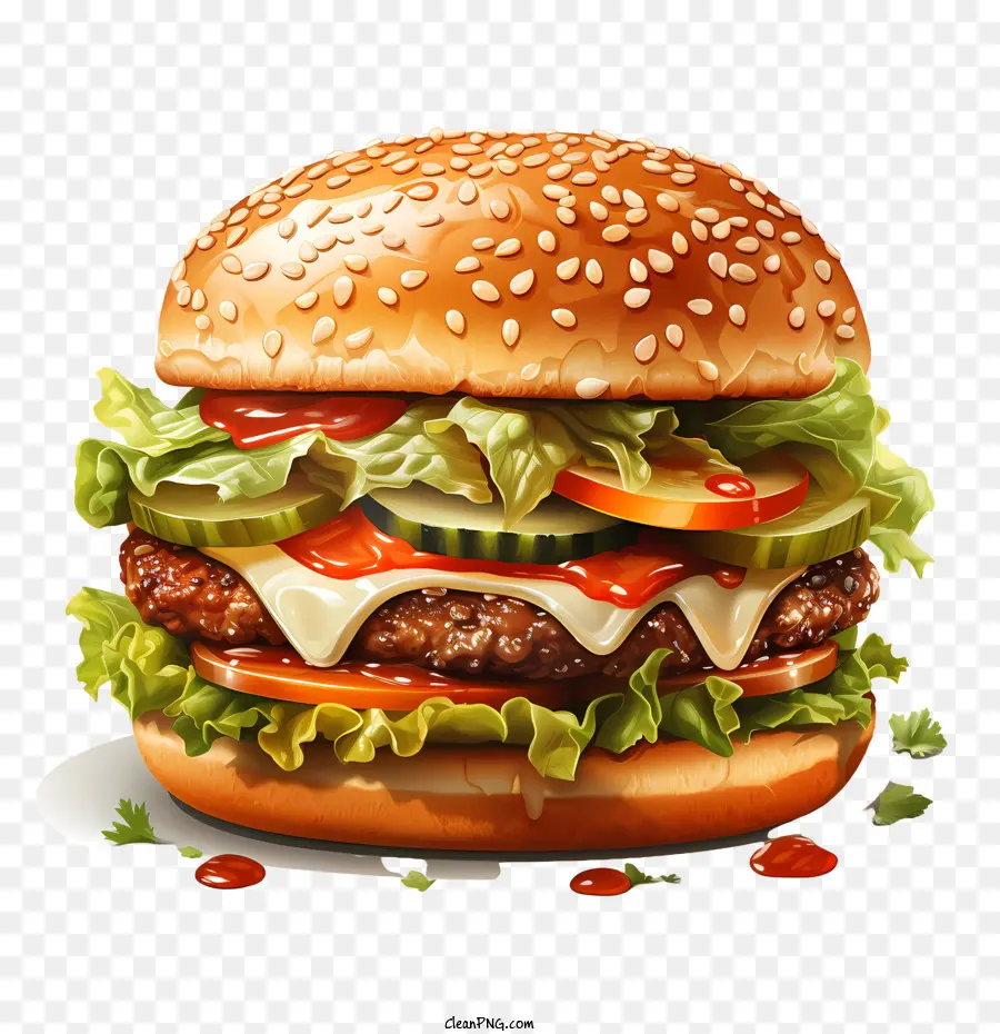 American Burger，Burger PNG