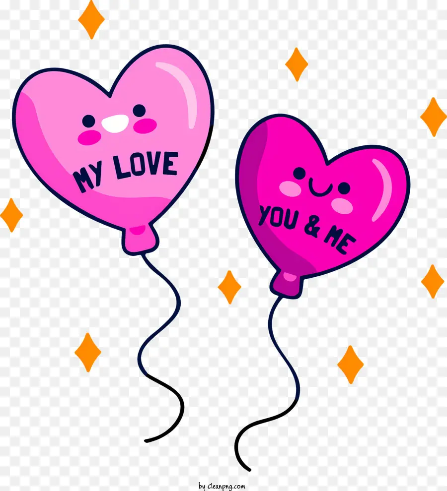 Icono，Globos De Corazon PNG