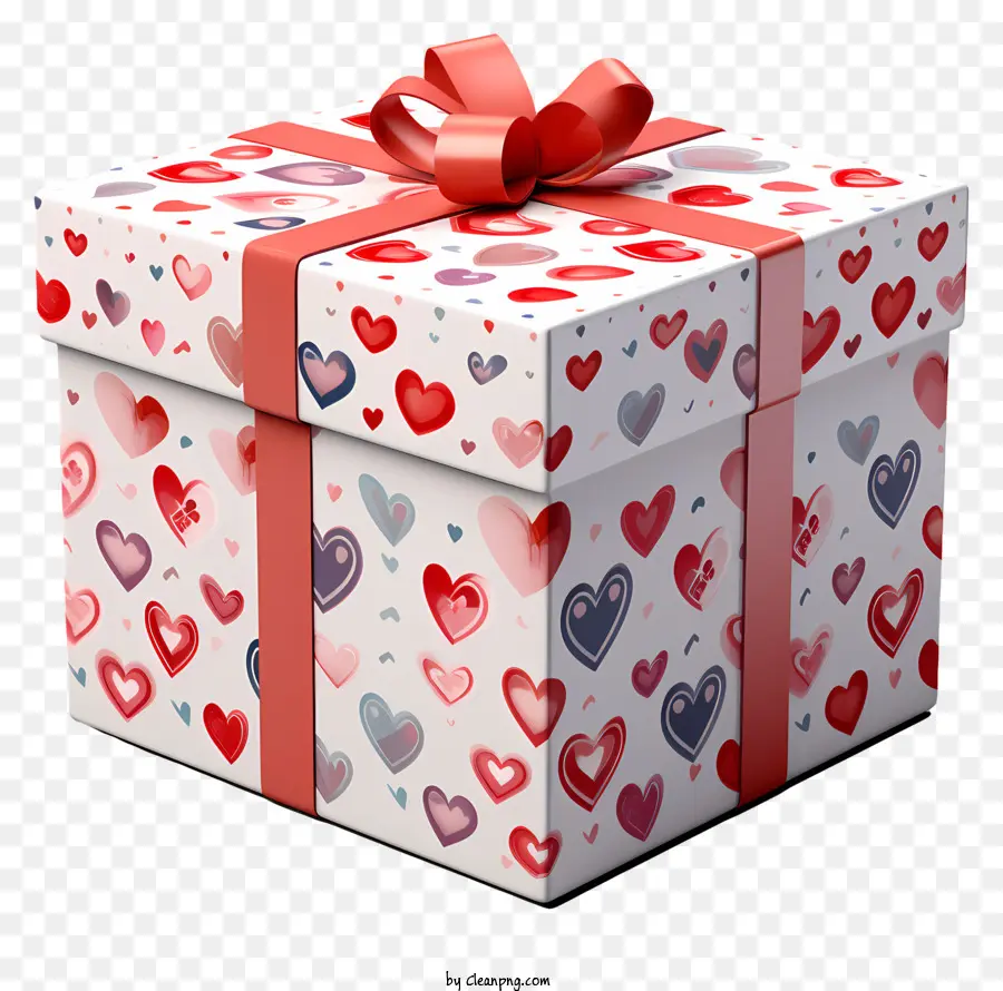 Caja De Regalo，Caja De Regalo De Red Heart PNG