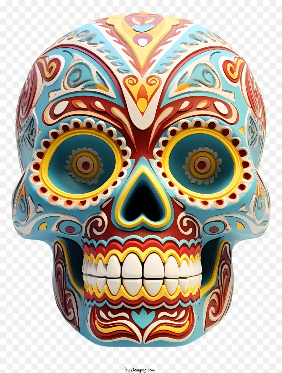 Icono，Calavera Decorada PNG