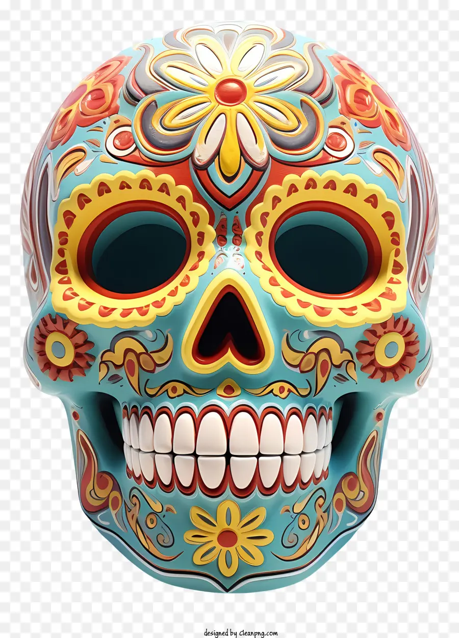 Icono，Calavera Decorada PNG