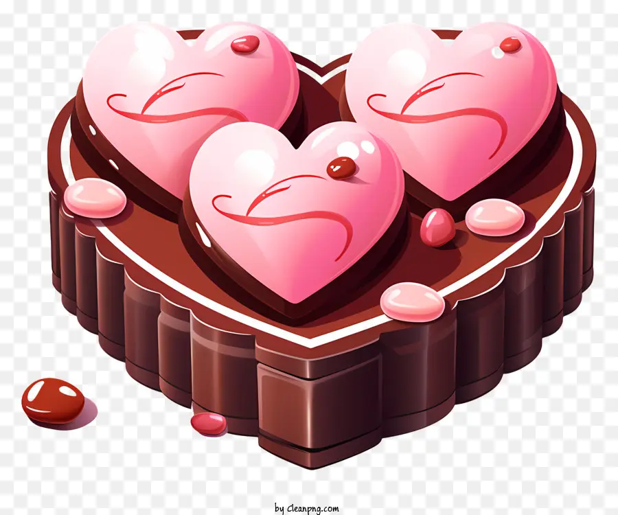 Chocolate，Pastel De Chocolate En Forma De Corazón PNG