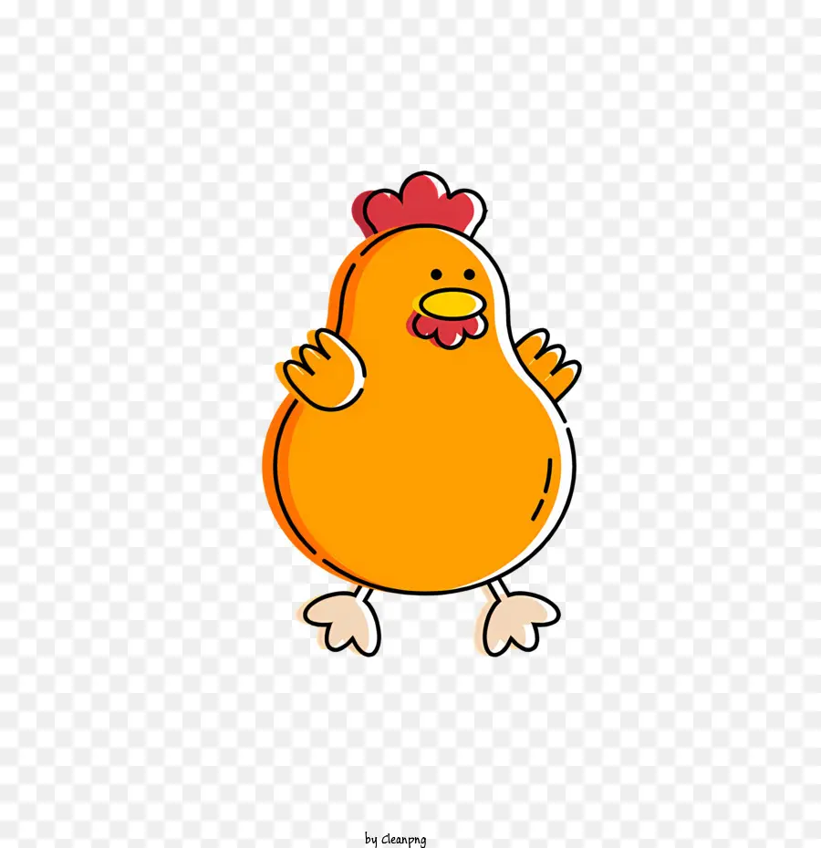 Dibujos Animados De Pollo，Plumas Blancas PNG