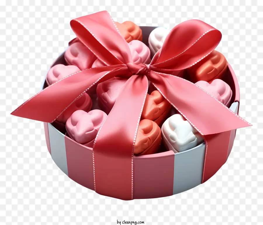 Caja De Regalo，Dulces En Forma De Corazón PNG