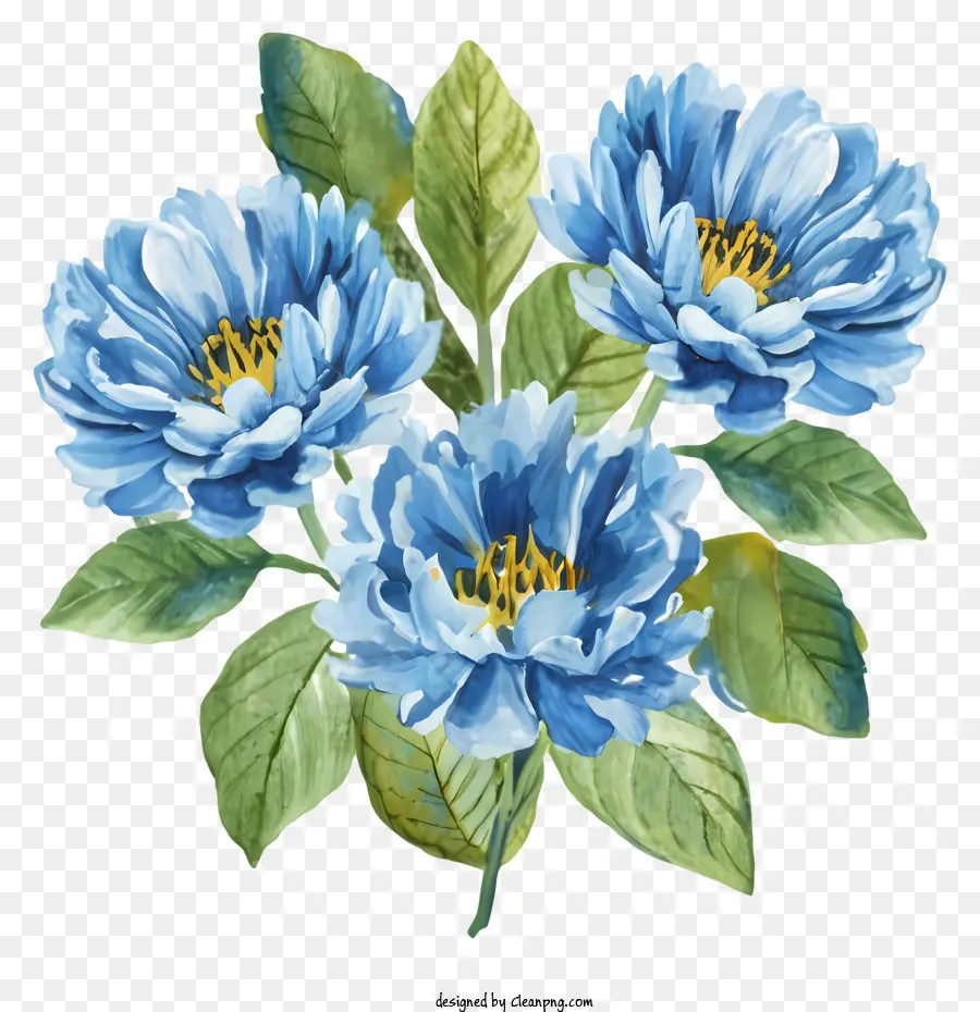 La Historieta，1 Flores Azules PNG