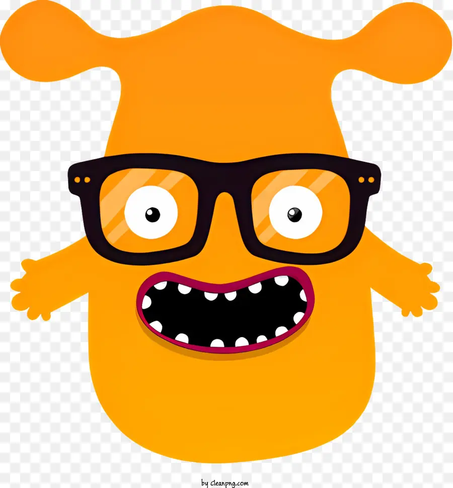 Monster Naranja，Monstruo Con Gafas PNG