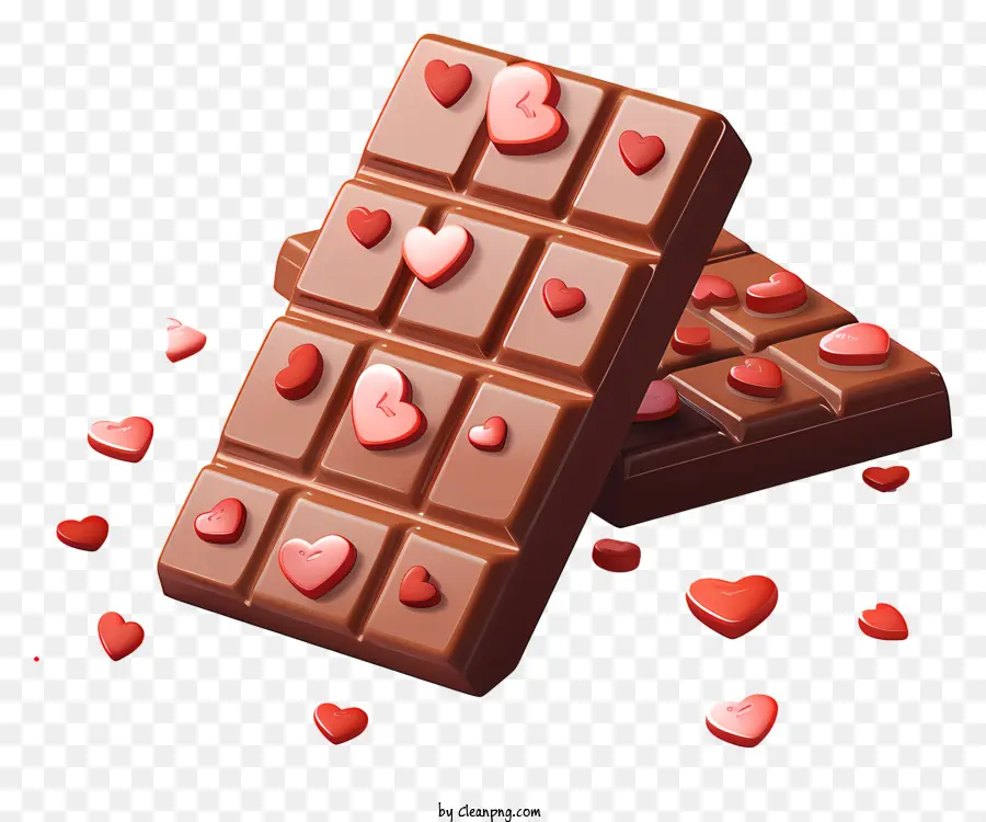 Chocolate，Chocolates En Forma De Corazón PNG