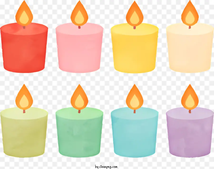 Velas Coloridas，Decoraciones De Velas PNG