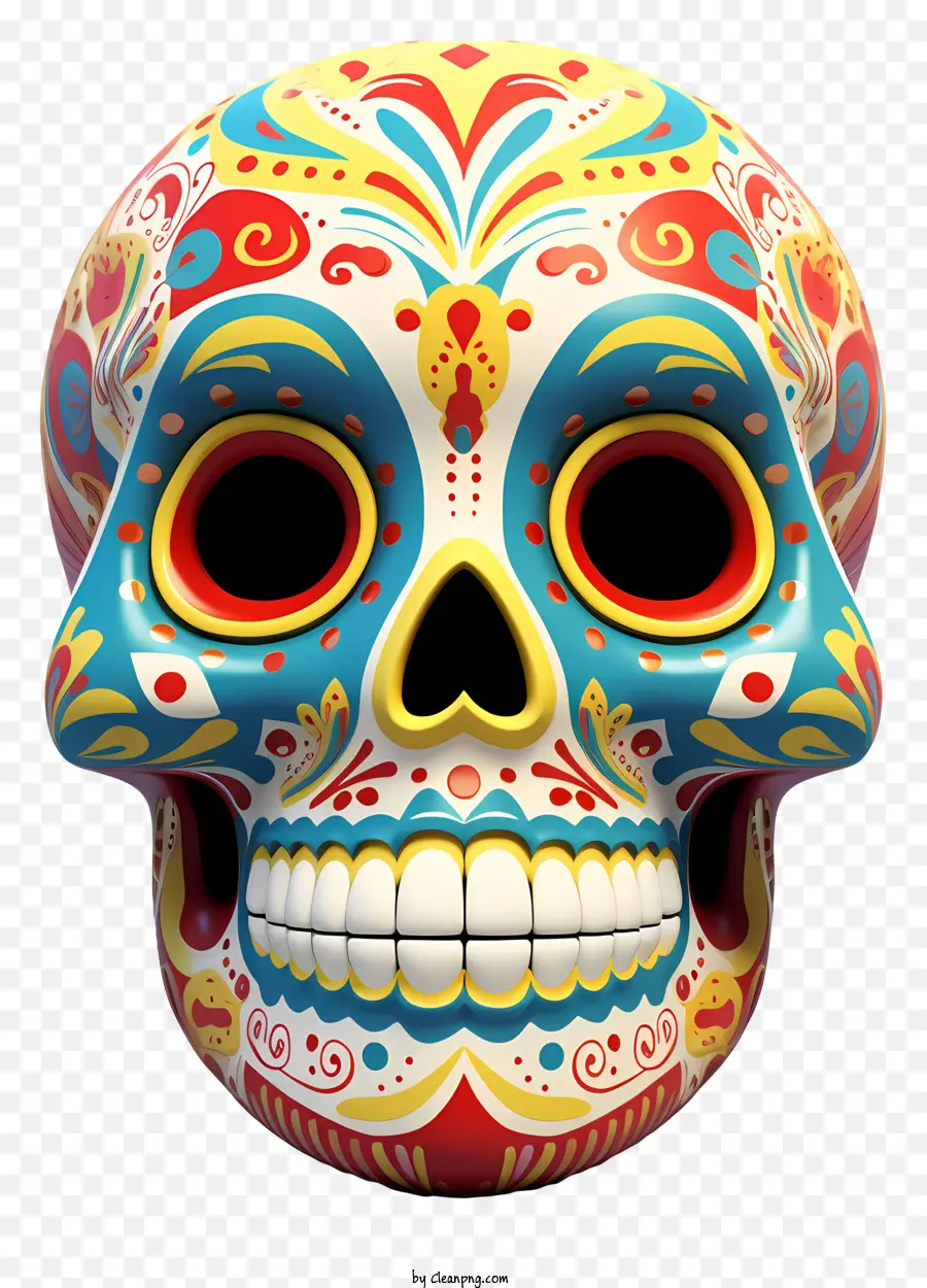 Icono，Calavera Decorada PNG