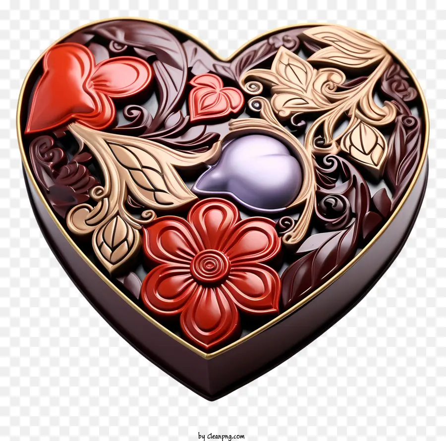 Chocolate，Heartshaped Cuadro PNG