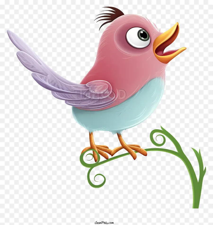 De Dibujos Animados De Aves，Pink Bird PNG